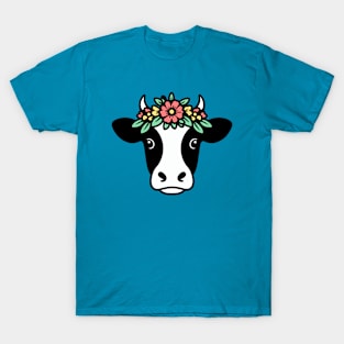 Cow Wearing Flower Crown T-Shirt